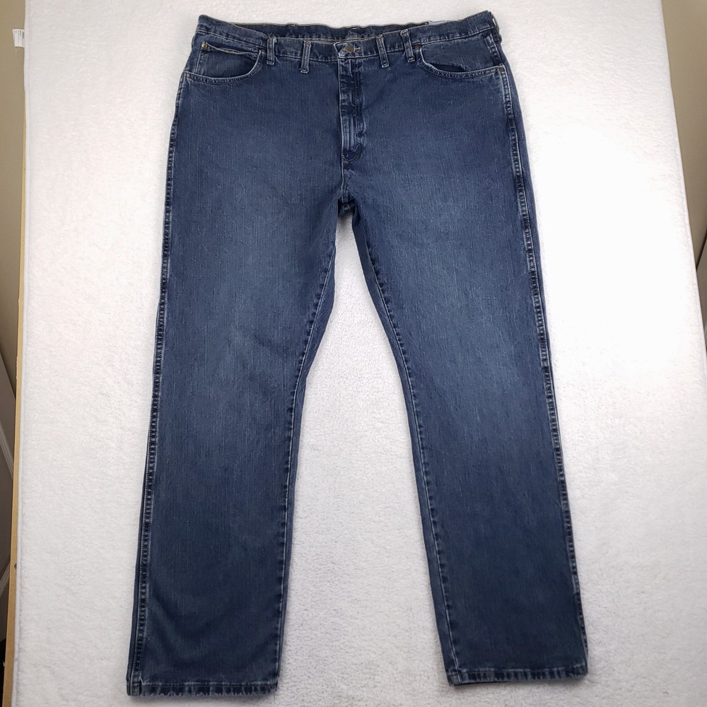 Wrangler Five Star Premium Denim Regular Fit Straight Leg Jeans Blue 46x34